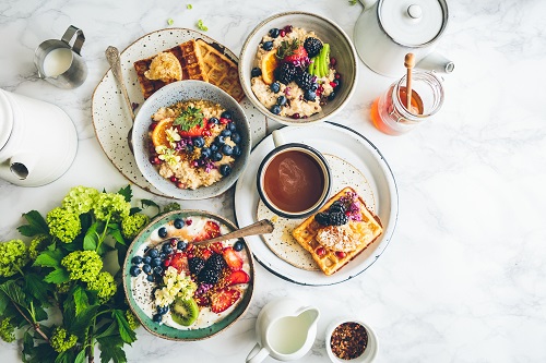 Photo of beautifully arranged food